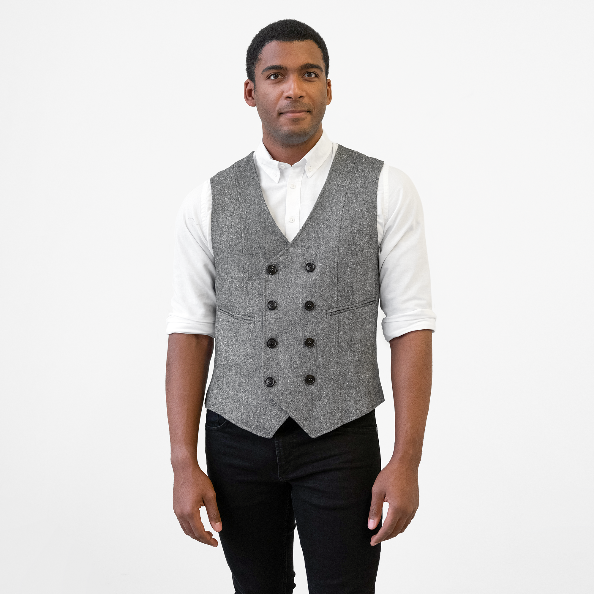 Mens double breasted on sale vest