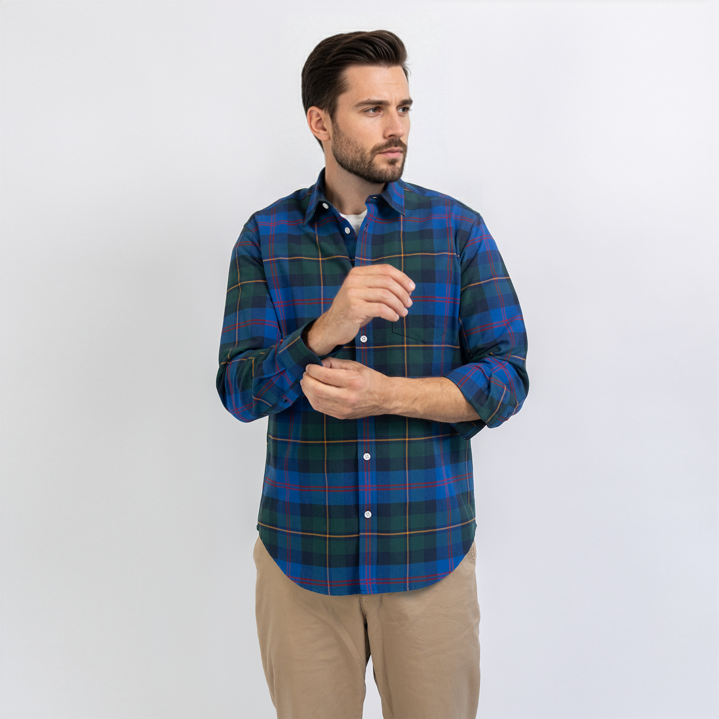 Men's Ivy League Plaid Oxford