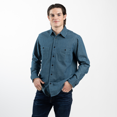 Men's Blue Wabash Striped Shirt