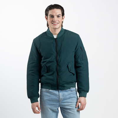 Men's Spruce Bomber Jacket with Quilted Lining