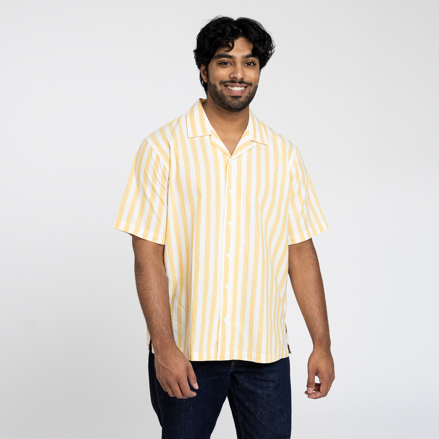 Men's Goldenrod Striped Cabana Shirt