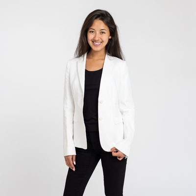 Custom Women's White Linen Jacket