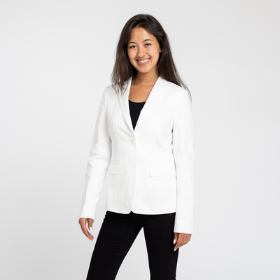 Custom Women's White Linen Jacket