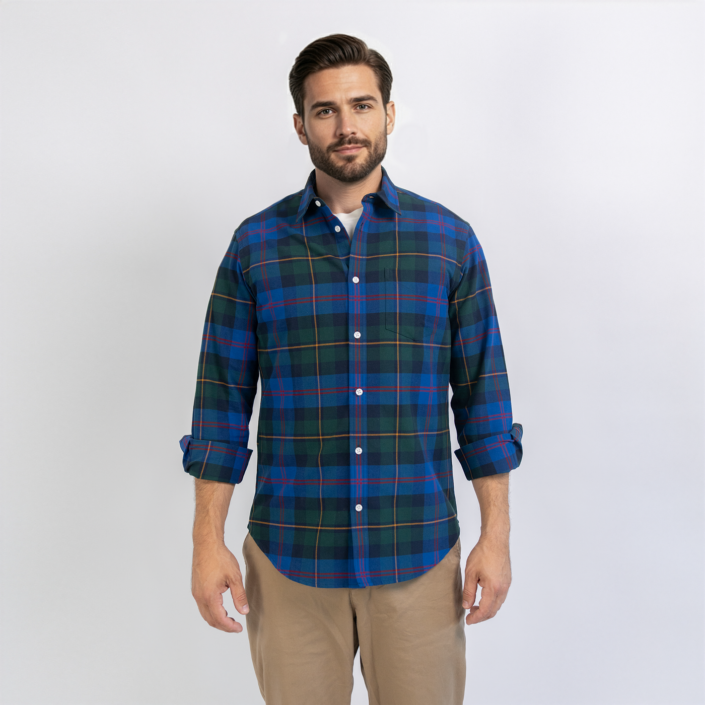 Men's Ivy League Plaid Oxford