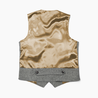 Men's Gold Back Tweed Double Breasted Vest