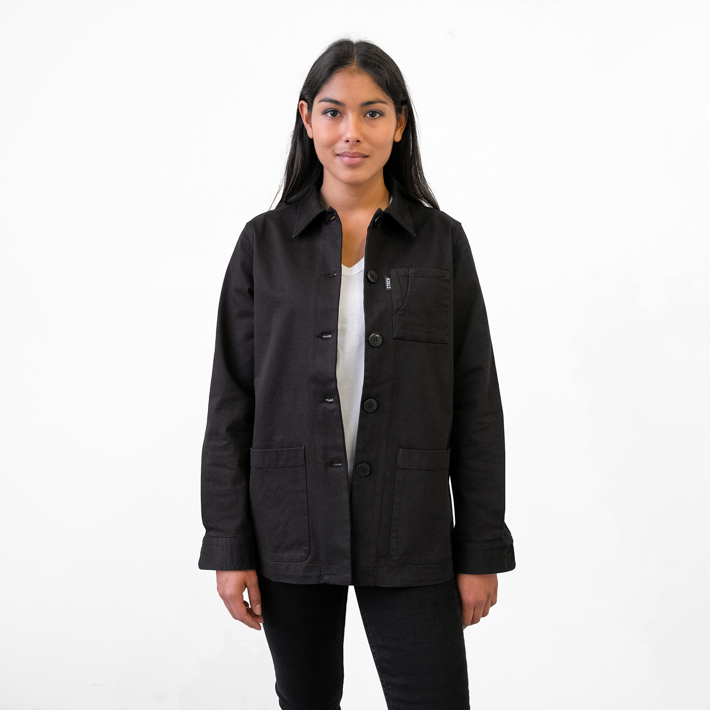Women's Black Stretch Chore Coat