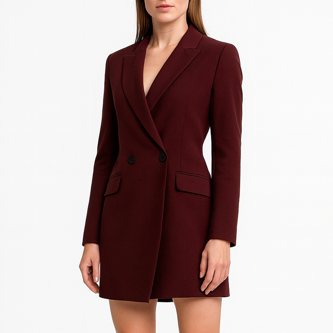 Custom Alston Burgundy Tuxedo Dress