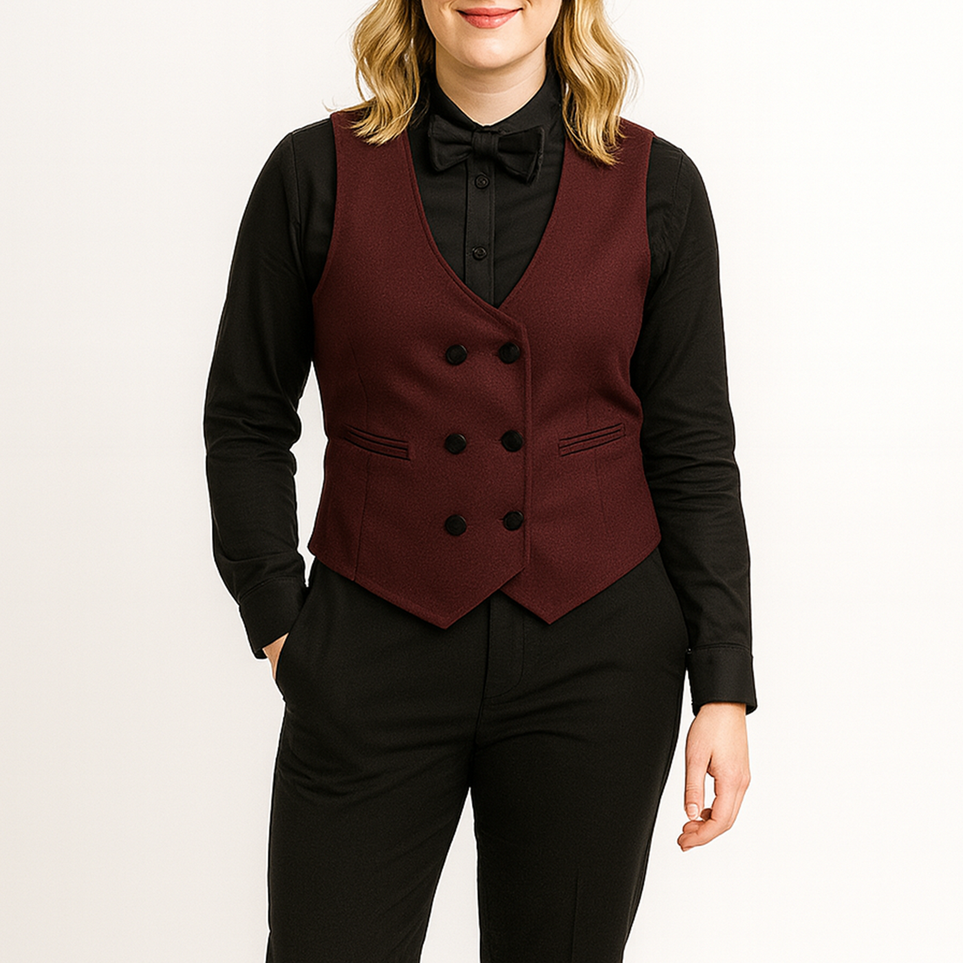 Custom Women's Alston Burgundy Vest