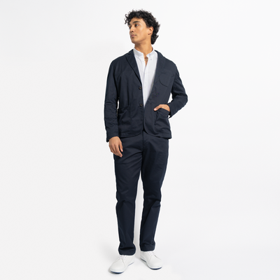 Men's StockTech Washed Twill Navy Blazer