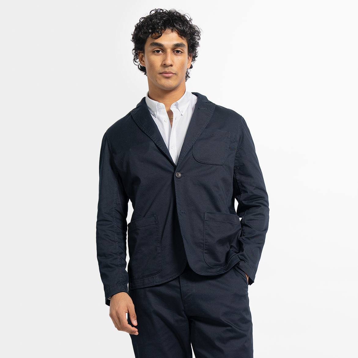 Men's StockTech Washed Twill Navy Blazer