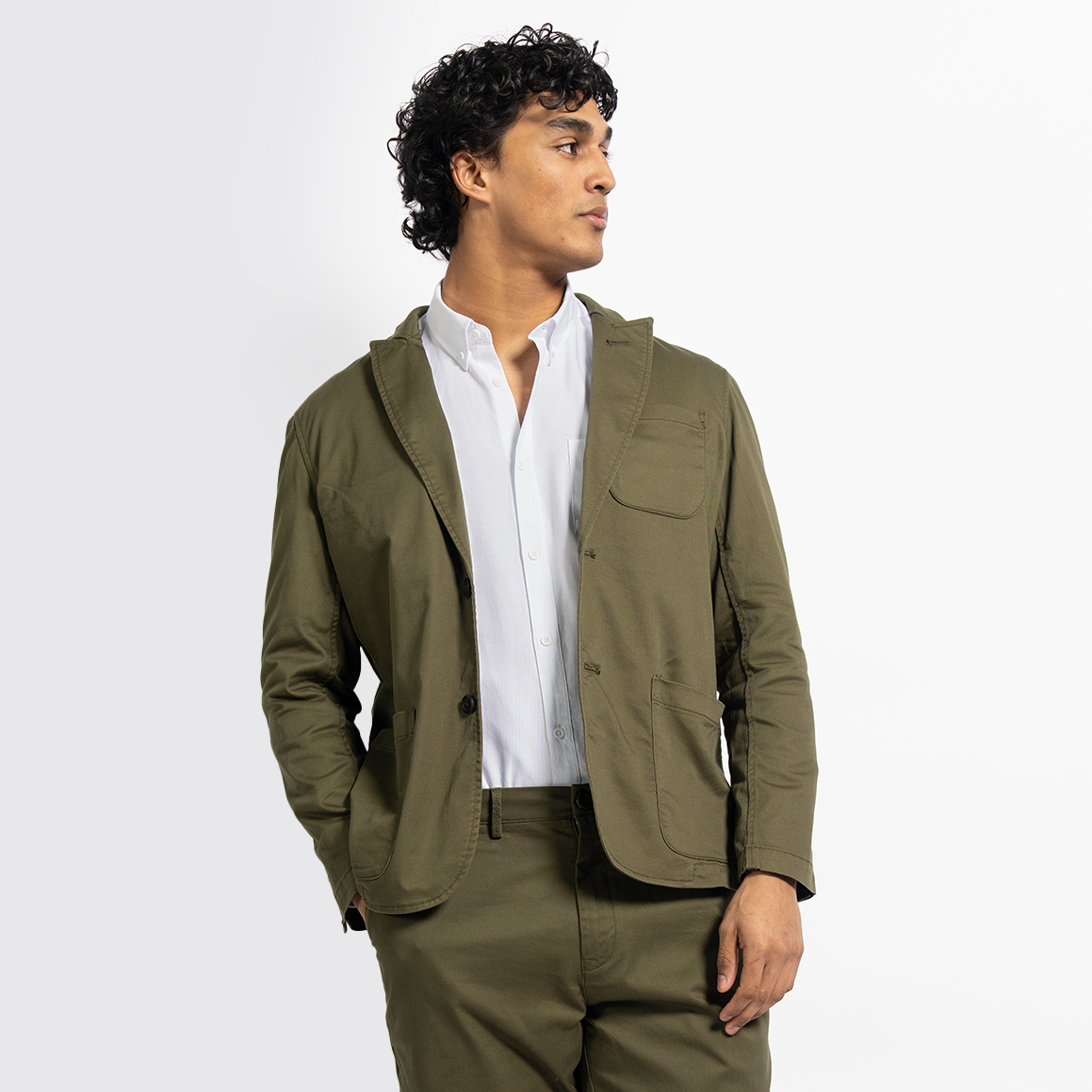 Men's StockTech Washed Twill Olive Blazer