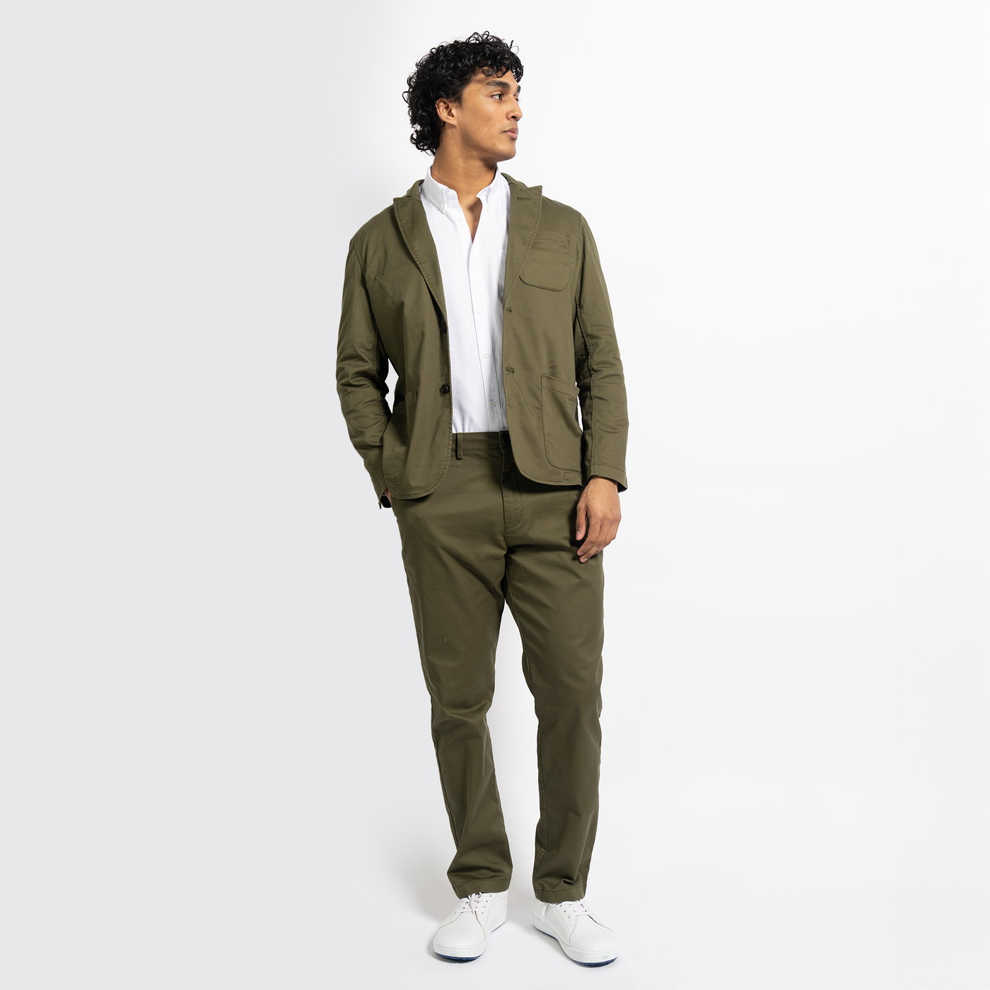 Men's StockTech Washed Twill Olive Blazer