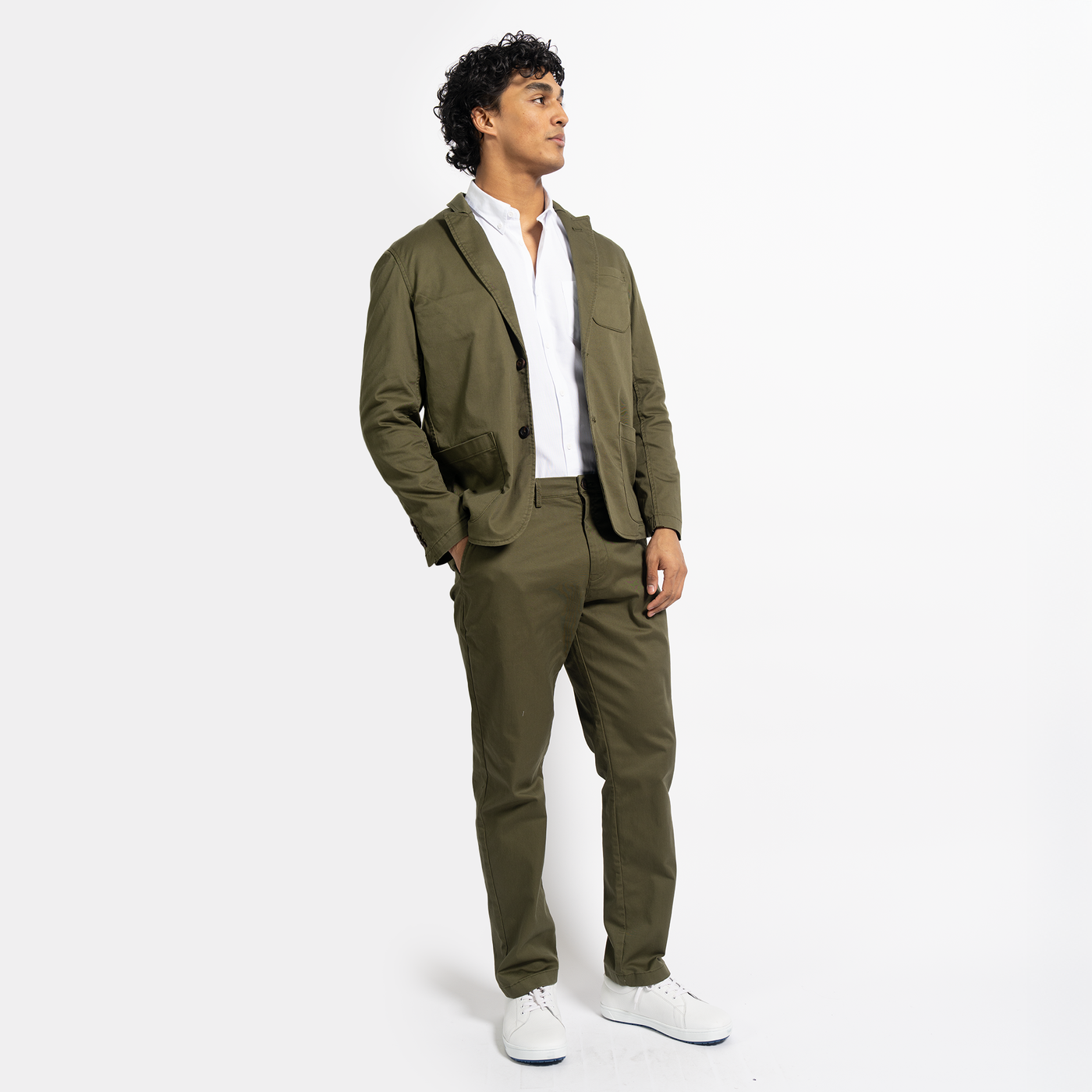 Men's StockTech Washed Twill Olive Blazer