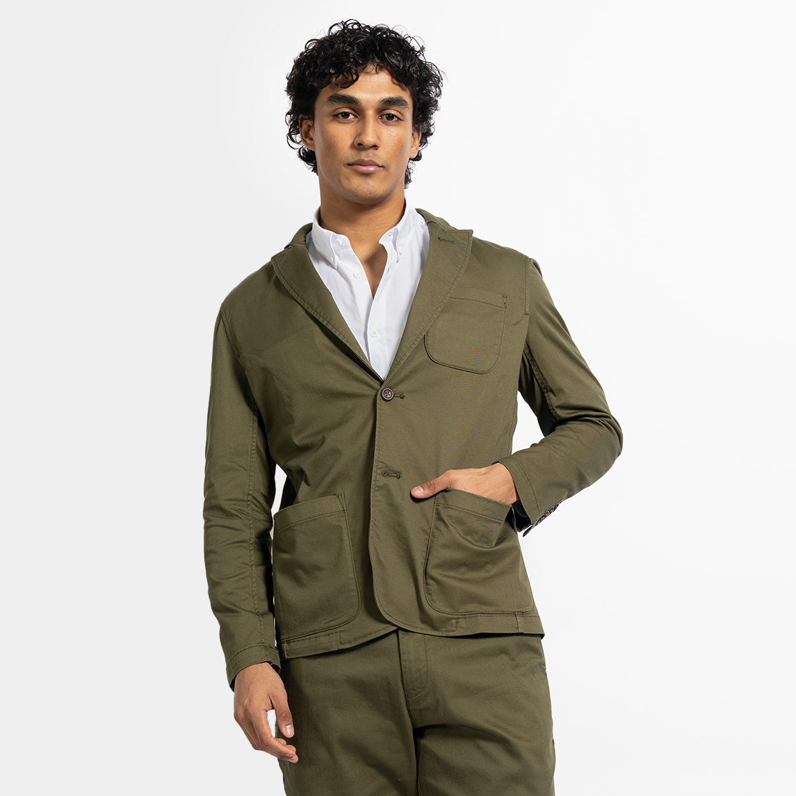 Men's StockTech Washed Twill Olive Blazer