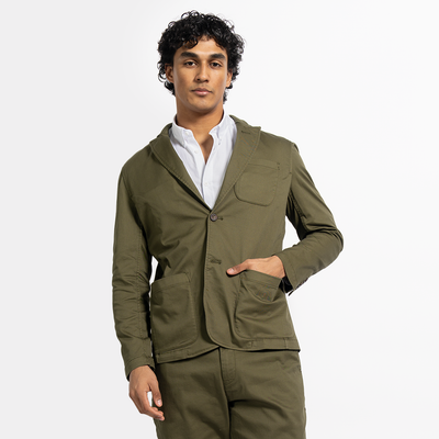 Men's StockTech Washed Twill Olive Blazer