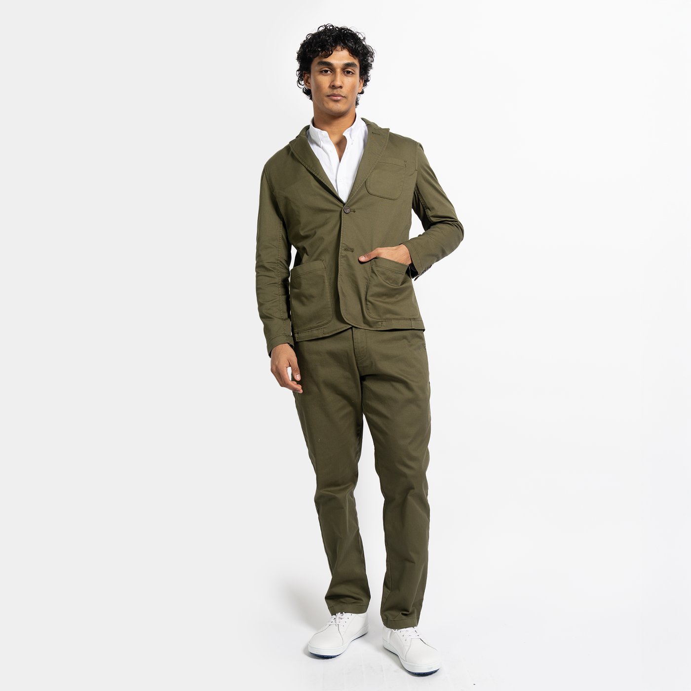 Men's StockTech Washed Twill Olive Blazer