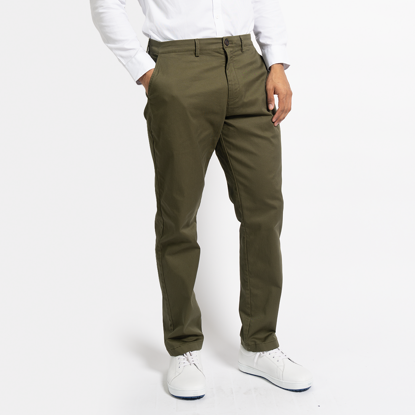 Men's StockTech Washed Twill Olive Chino