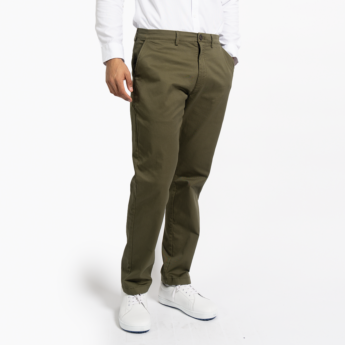 Men's StockTech Washed Twill Olive Chino