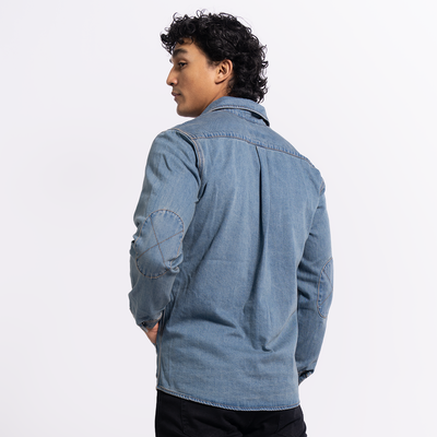 Washed Denim Work Shirt