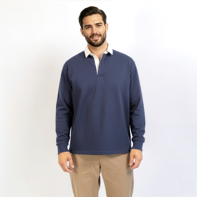 Navy Rugby L/S Shirt