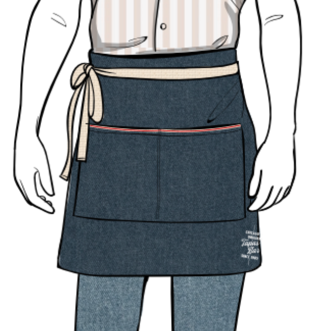 Custom Cafe Ba-Ba-Reba Selvedge Denim Waist Apron