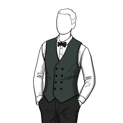 Custom Men's Alston Green Vest