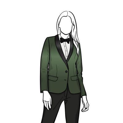 Custom Women's Alston Green Velvet Jacket