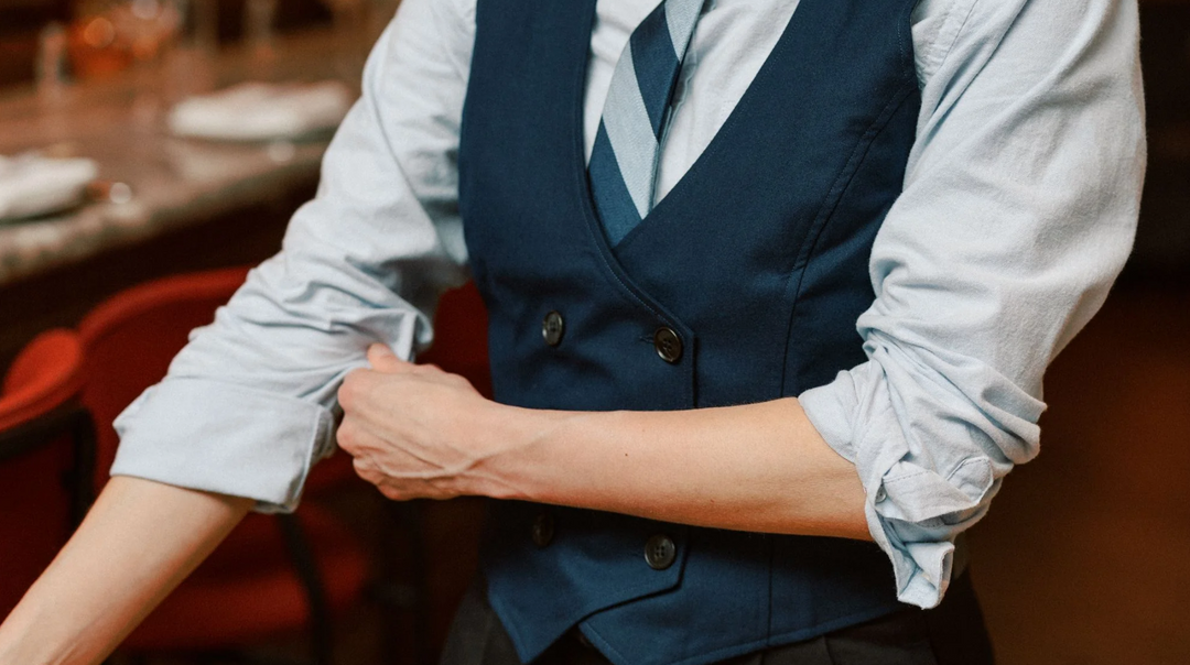 restaurant dress shirts Chef Works SLMNP009BLUXS Dress Shirt