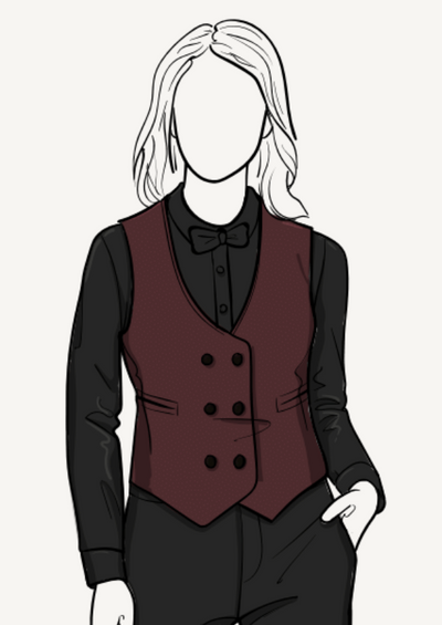 Custom Women's Alston Burgundy Vest