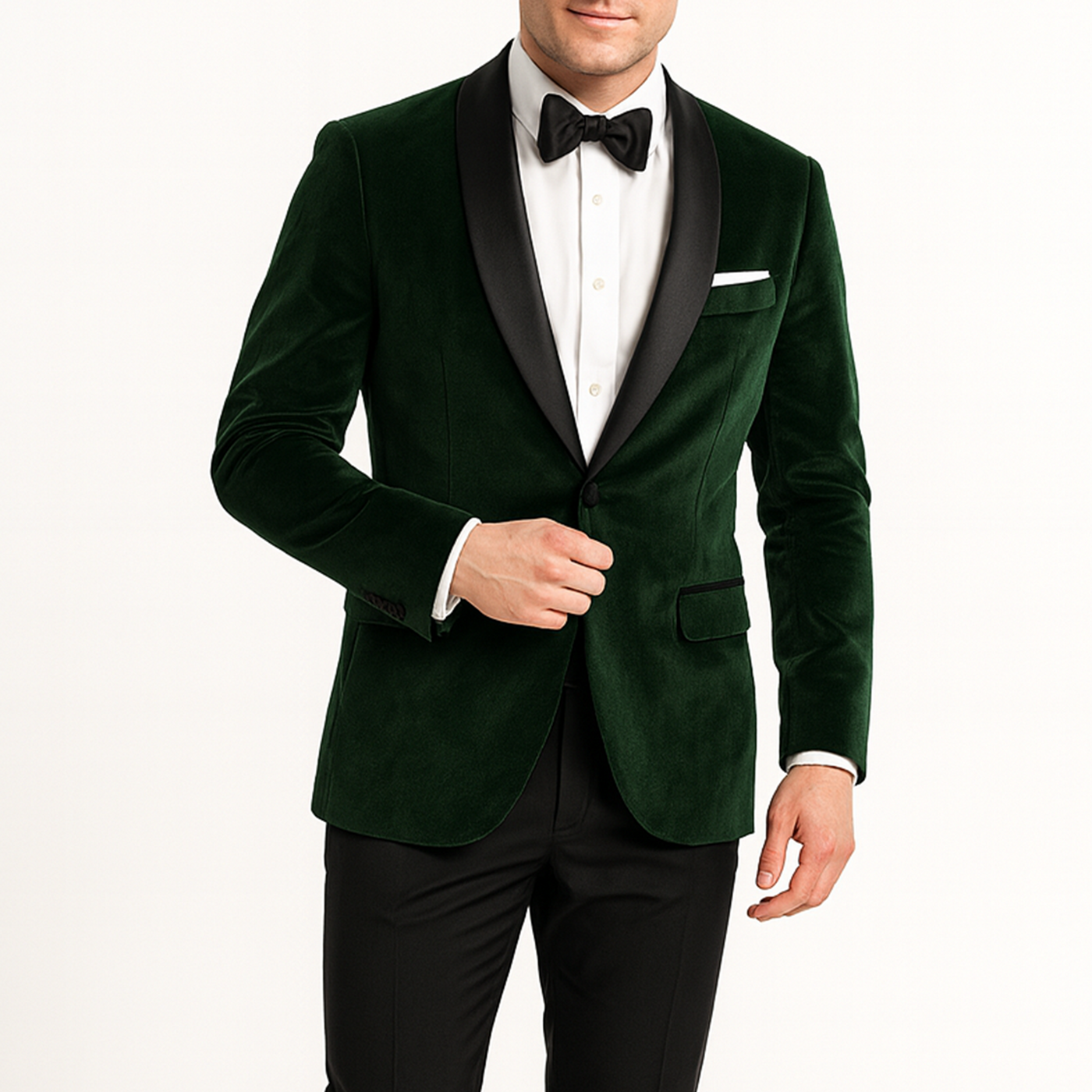 Custom Men's Alston Green Velvet Jacket