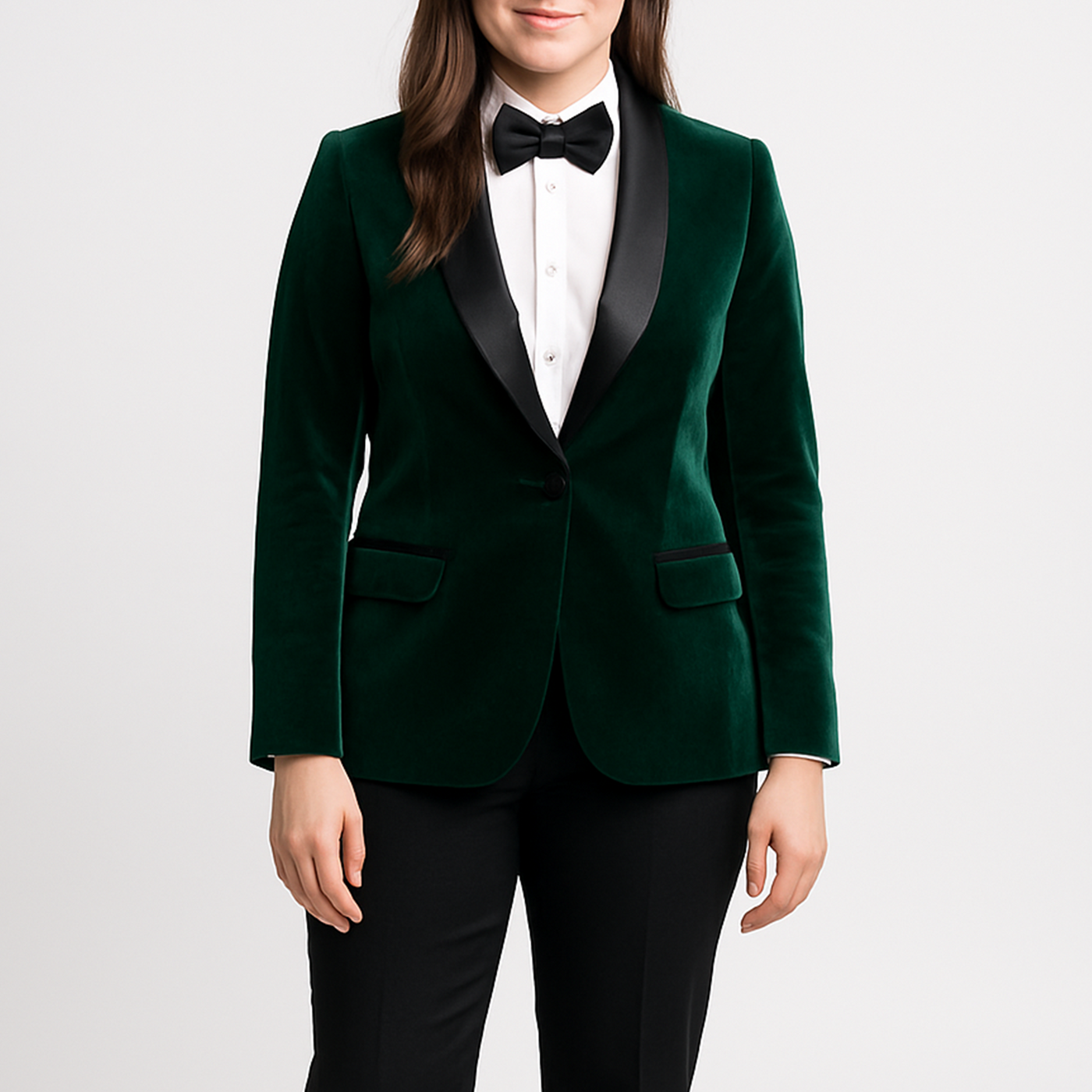 Custom Women's Alston Green Velvet Jacket