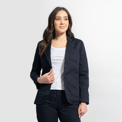 Women's StockTech Washed Twill Navy Blazer