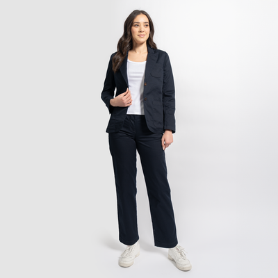 Women's StockTech Washed Twill Navy Blazer