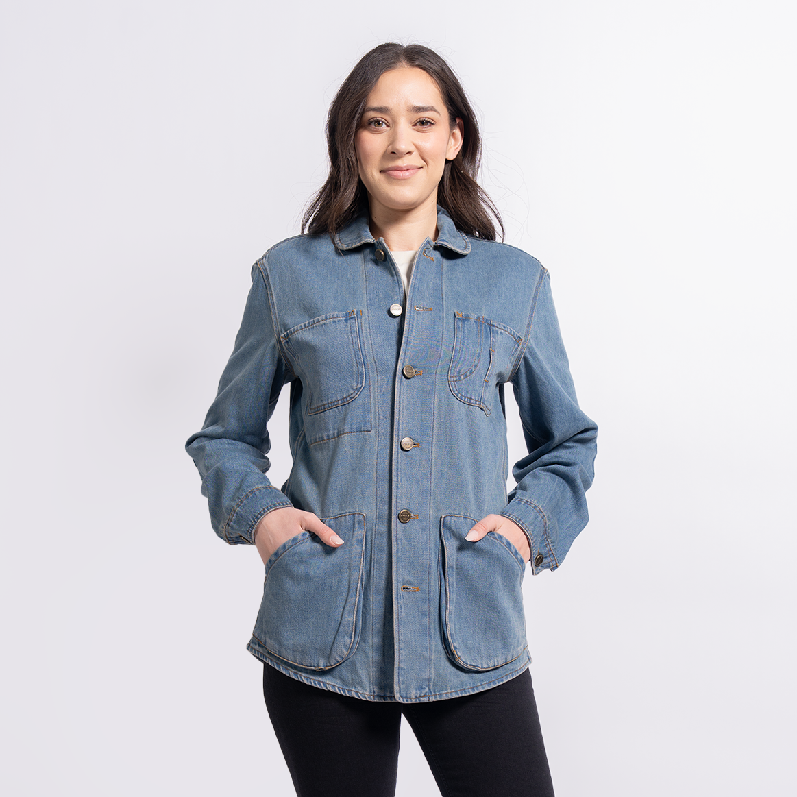 Women's Washed Denim Work Shirt