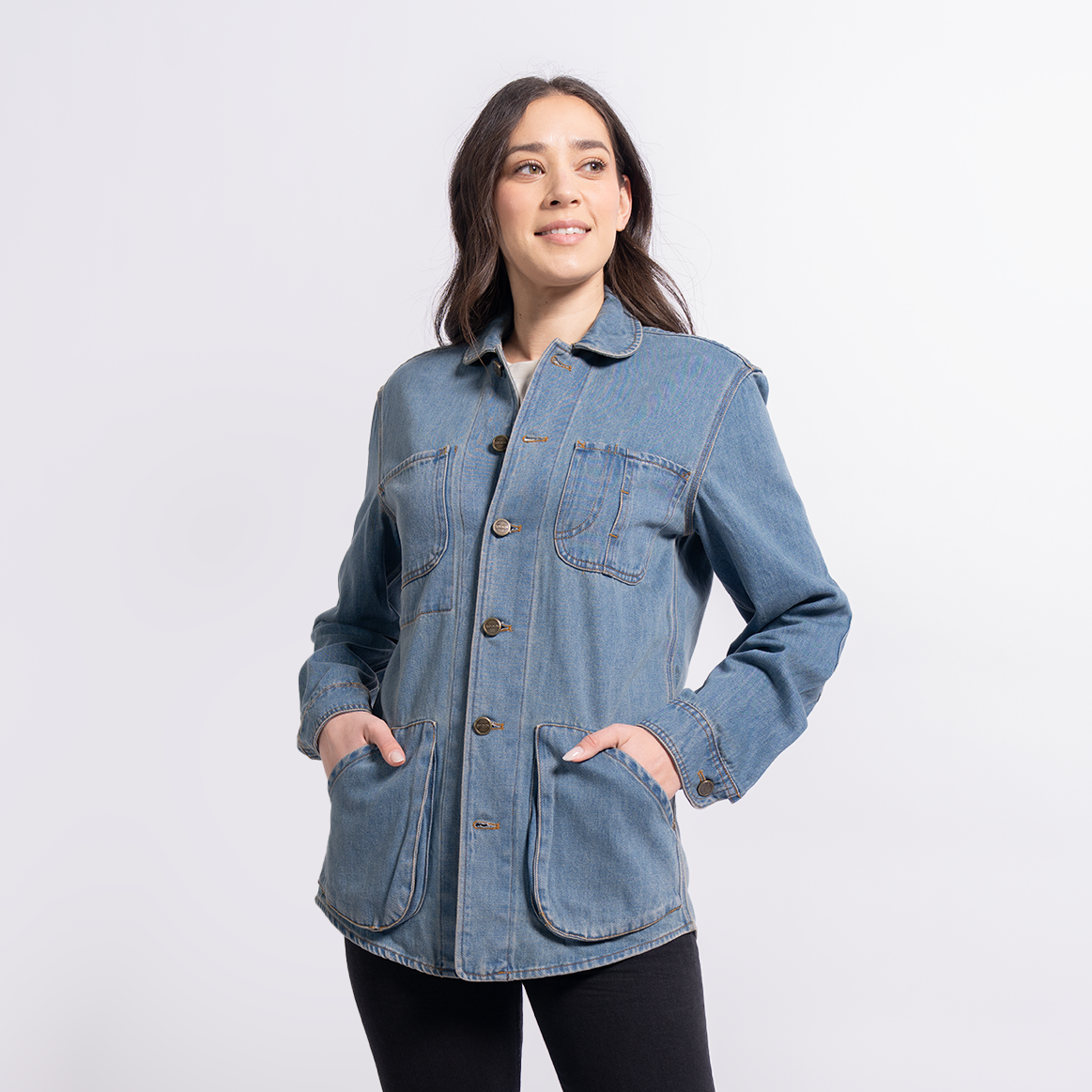 Women's Washed Denim Work Shirt