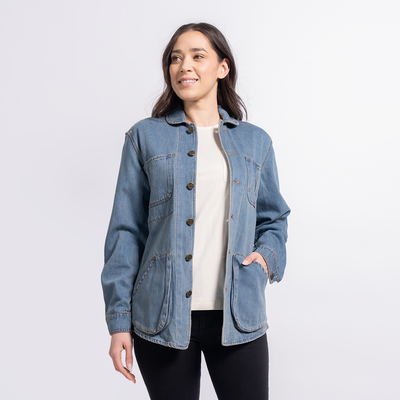 Women's Washed Denim Work Shirt