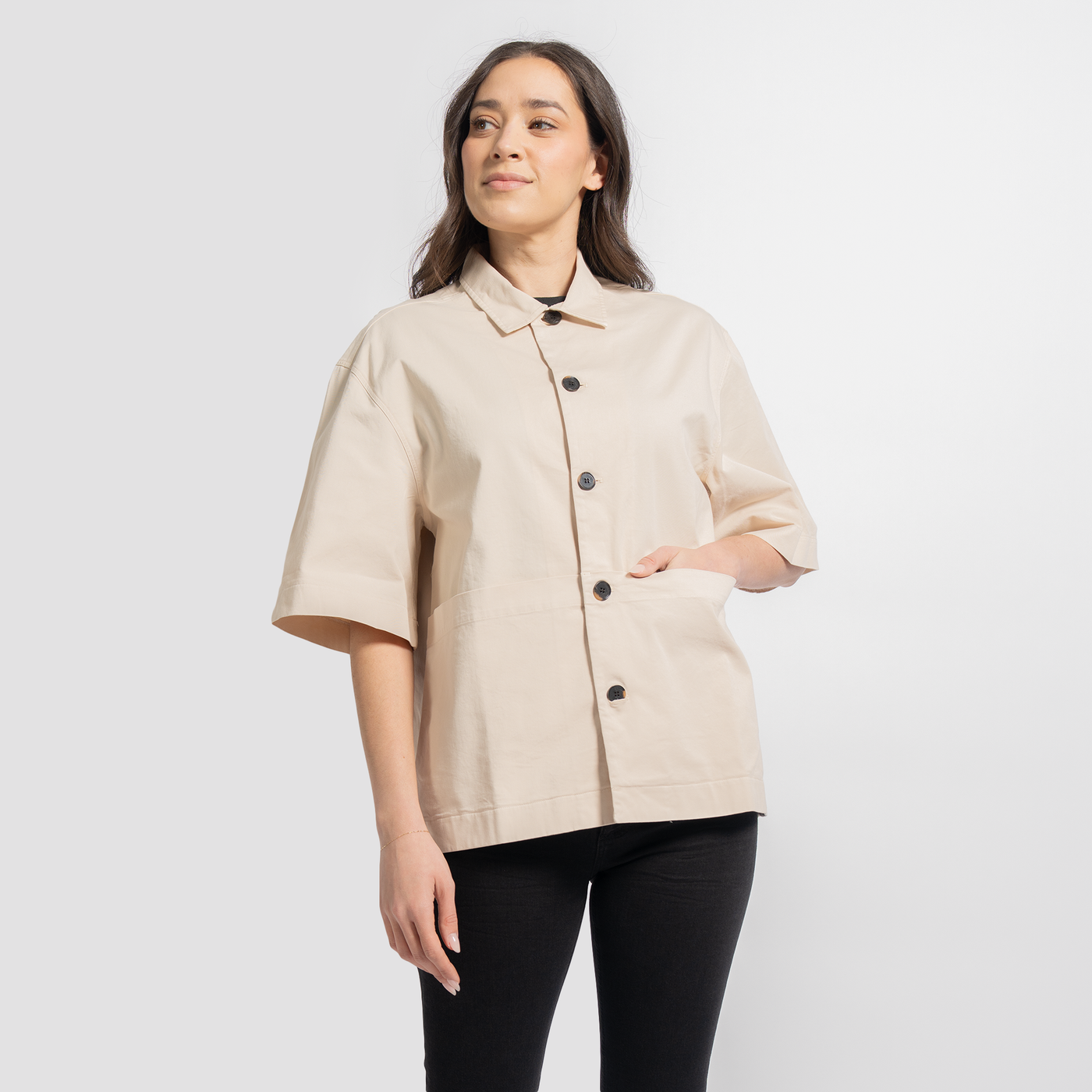 Natural Unisex SS Chore Coat
