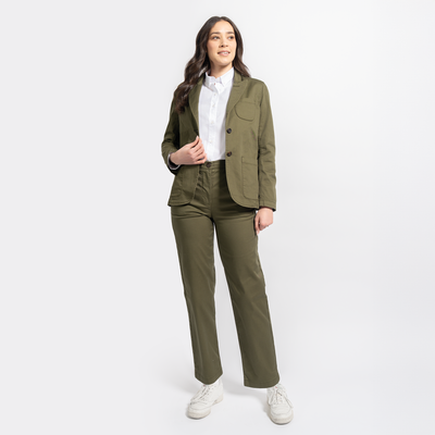 Women's StockTech Washed Twill Olive Blazer