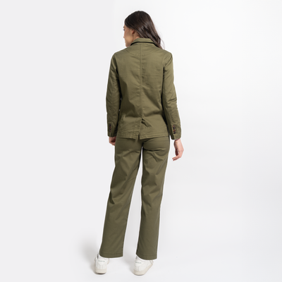 Women's StockTech Washed Twill Olive Blazer