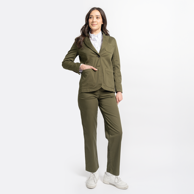 Women's StockTech Washed Twill Olive Blazer