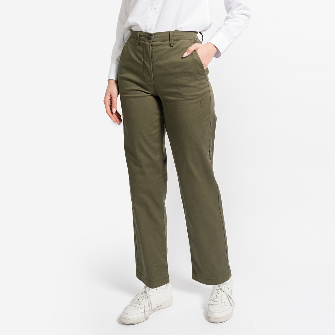 Women's StockTech Washed Twill Olive Chino