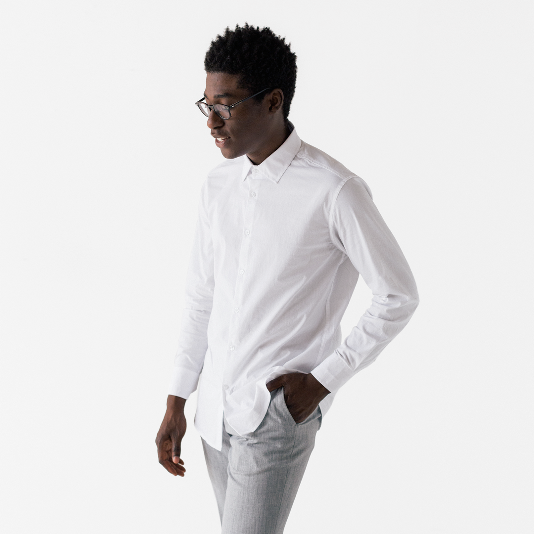 Men's White Coolmax Dress Shirt Men's White Coolmax Dress Shirt