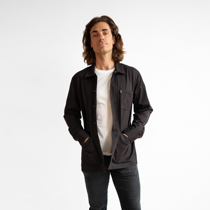 Men's Black Stretch Chore Coat - Versatile and Hardworking | Stock