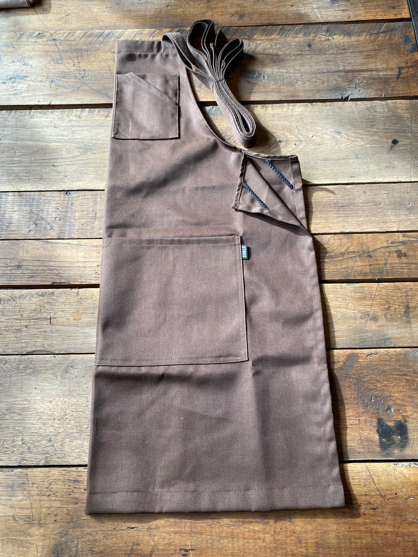 Brown Twill Crossback Apron