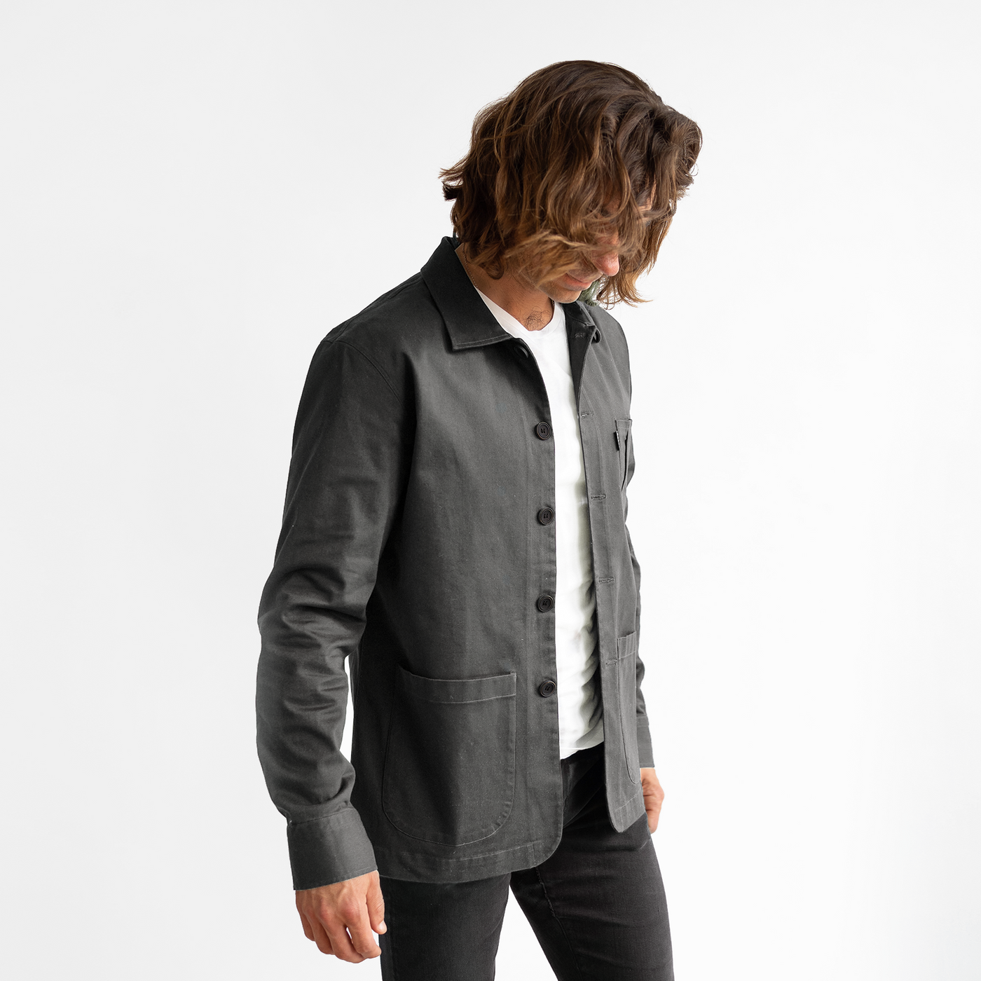 Men's Charcoal Stretch Chore Coat