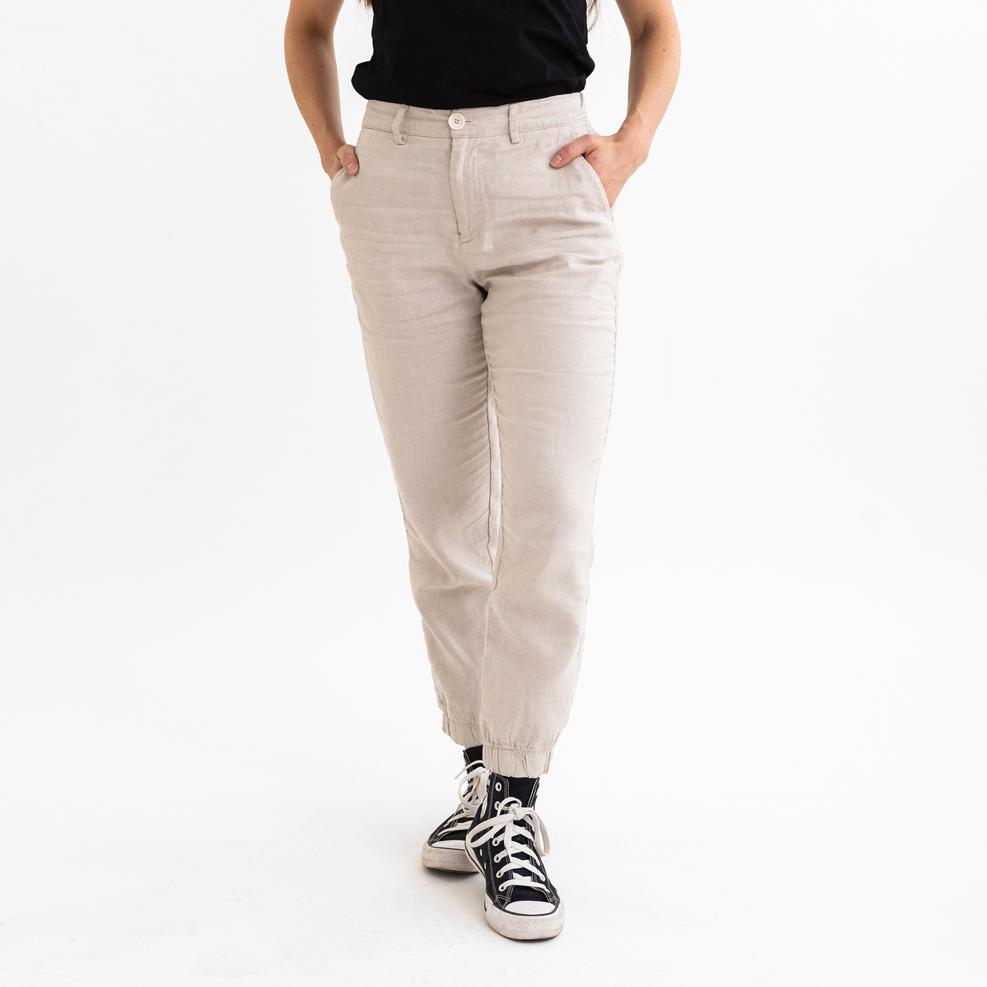 Women's Linen Blend Jogger – Stock Mfg. Co.