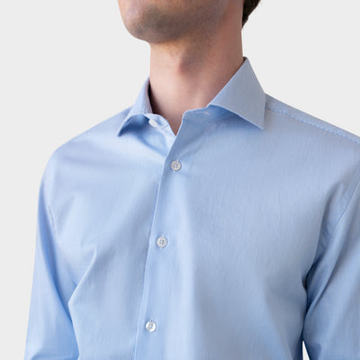 Men's Blue Striped Dress Shirt