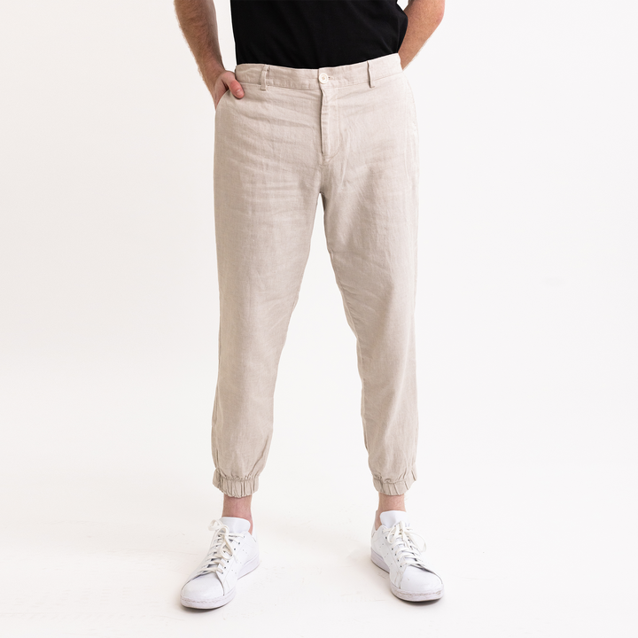 Men's linen joggers hotsell