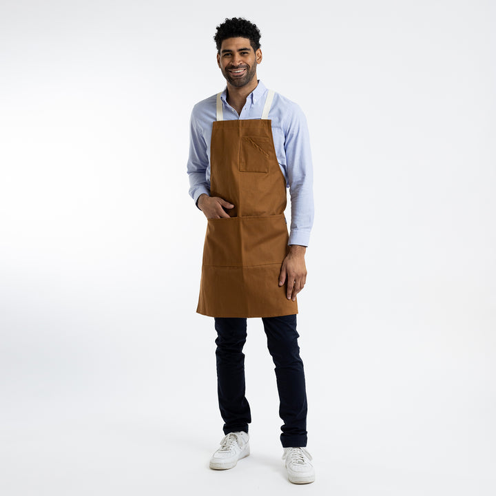 Ranch Tan Crossback Bib Apron – Stock Mfg.