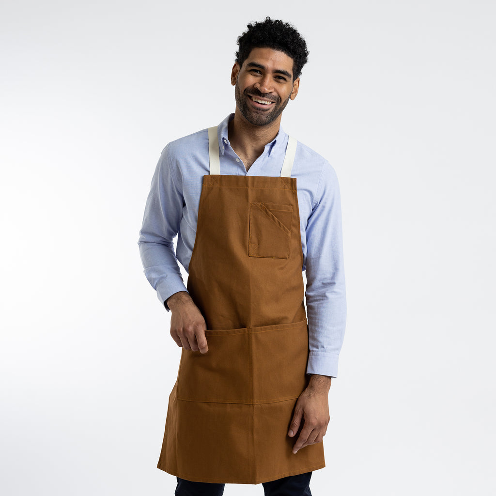 Ranch Tan Crossback Bib Apron – Stock Mfg.